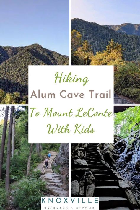 We believe Alum Cave Trail may be the best hike in the Smokies. It has so many unique features, a creek with bridge crossings, and the grand Alum Cave (which isn’t technically a “cave.” You can choose to hike just to Alum Cave, have a snack, take some cool pictures, and turn around there. This is a popular choice for lots of folk, and one that we do most often. Mount Leconte, Rainbow Falls, Cave Creek, University Of Tennessee, Unique Experiences, Visitor Center, Best Hikes, Great Smoky Mountains, Unique Features