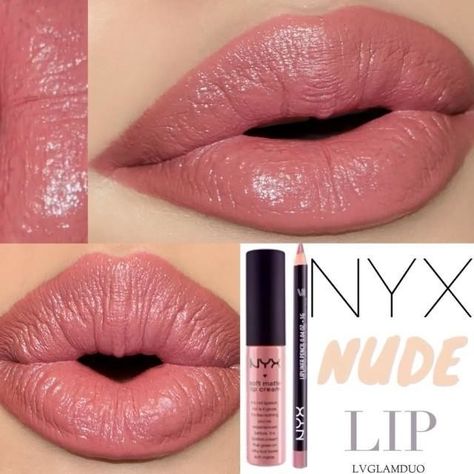 Nyx Soft Matte Lip Cream, Mauve Lips, Soft Matte Lip Cream, Lip Combo, Nyx Makeup, Matte Lip Cream, Makeup To Buy, Nude Lip, Makeup Obsession