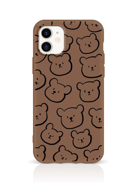 Phone Cases Brown, Brown Phone Case, Cartoon Phone Cases, Dream Phone, Bear Phone Case, Diy Phone Case Design, Fun Facts About Life, Aesthetic Diy, Phone Covers Diy