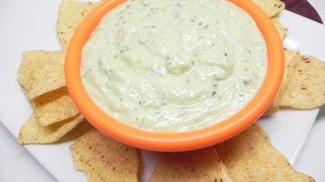 This creamy green sauce gets its color from green tomatoes, tomatillos, avocado, and jalapeno peppers for a tasty dip for tortilla chips. Jalapeno Tree Green Sauce Recipe, Easy Kid Recipes, Green Sauces, Creamy Green Sauce, Side Dishes For Christmas, Creamy Jalapeno Dip, Green Sauce Recipe, Dishes For Christmas, Chip Dip Recipes