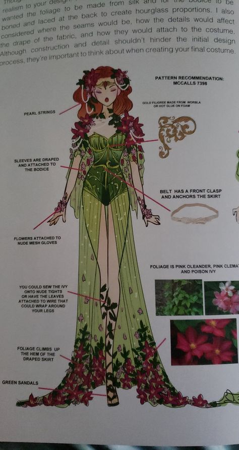 Flower Superhero Costume, Clothing Made Of Plants, Plant Goddess Costume, Flower Fantasy Outfit, Poison Ivy Aesthetic Outfit, Mother Nature Outfit Ideas, Plant Superhero Costume, Flower Hero Costume Design, Mother Nature Cosplay