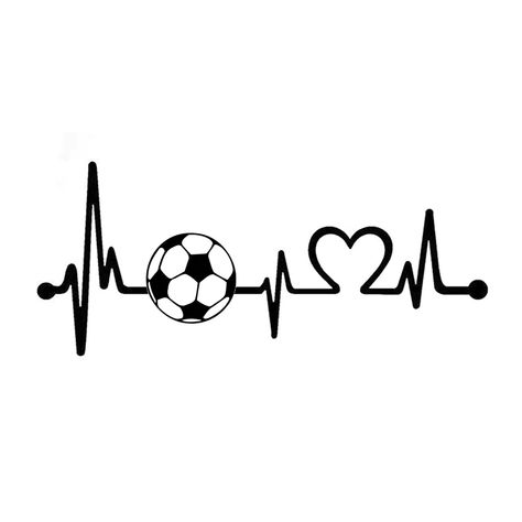 Soccer Ball, In The Heart, Soccer, Football, Tattoos, Black, American Football