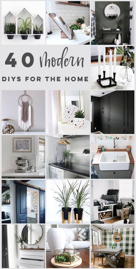 Amazing budget-friendly DIY projects for the modern home. These easy modern home decor ideas can transform the look of your home. They are cheap projects that don't look cheap! Modern Home Decor Ideas, Ideas Para Organizar, Inspire Me Home Decor, Design Del Prodotto, Decor Guide, Easy Home Decor, Decor Minimalist, Modern Diy, Décor Diy