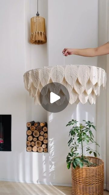 Macrame Interior, Macrame Lampshade, Crochet Lampshade, Macrame Lamp Shade, Macrame Lamp, Macrame Weaving, Boho Chandelier, Lampshade Designs, Boho Interiors