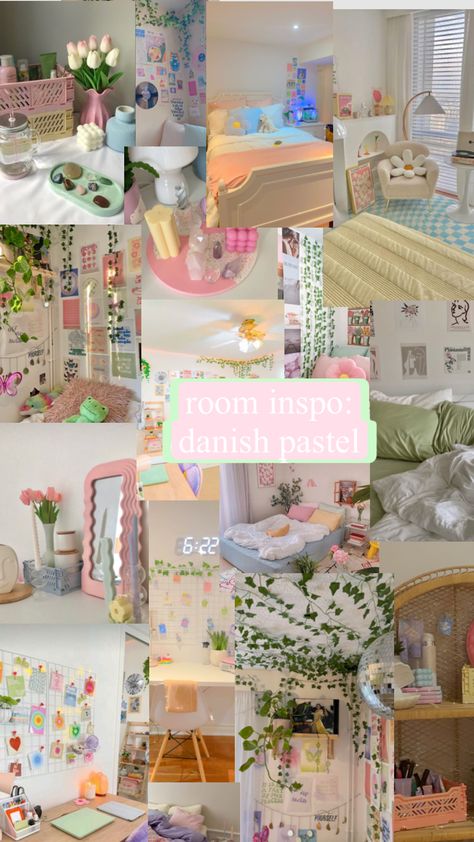 Danish Pastel Aesthetic Outfits, Danish Pastel Bedroom Aesthetic, Asthetic Zimmer, Room Inspo Pastel, Pastel Danish Bedroom, Danish Pastel Outfits, Pastel Danish Room, Coquette Rooms, 1950s Room