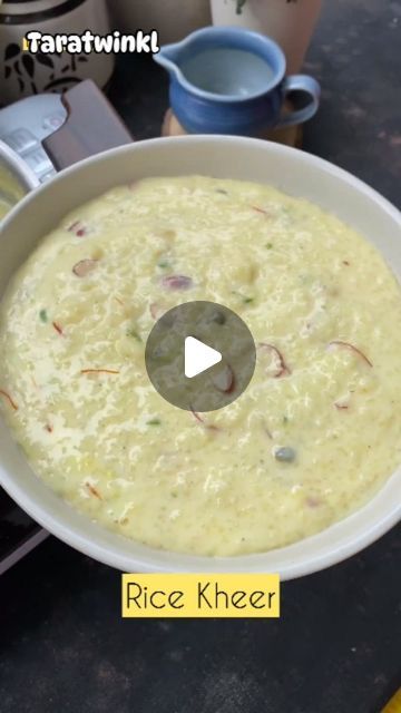 𝕋𝒂𝙧𝒂 𝕋𝒘ꪱ𝐧ӄ𝗅 on Instagram: "• RICE KHEER •  Step-by-step recipe:   🍚. Wash and soak 1/4 cup Gobindobhog rice for 30 minutes. 🍚 Take 1 litre full fat milk in a heavy bottom pot. Let it boil. 🍚 Take 1/2 cup milk in a bowl. Add few saffron strands to the milk. Keep aside. 🍚 Add soaked rice. Cook until rice is soft and mushy. Keep stirring in between. 🍚 Add the prepared saffron milk and 5-6 tosp sugar. Mix well. 🍚 Cook until the Kheer thickens. Keep stirring in between. 🍚 Add 1 tsp cardamom powder. 🍚 Add chopped dry fruits and nuts. Mix well. 🍚 Serve warm or chilled.  Keep following @Taratwinkl  #ramnavami #navami #indianfestival #indianfood #kheer #indiansweets #sweettooth #dessertrecipe #indiandesserts #sweets #easyrecipes #recipes #recipevideo #foodvideos #videooftheday #eee Soaked Rice Recipe, Boiled Rice Recipes, Saffron Milk, Rice Kheer, Kheer Recipe, How To Boil Rice, Indian Rice, Desi Food, Cardamom Powder