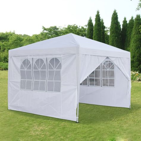 PRICES MAY VARY. 【 Dimensions 】 3M x 3M, Ground coverage area of 9 square meters. Include a carrying bag for convenient storage and transport 【 Material 】 The canopy is made with white powder coated steel frame and waterproof 210D silver coated oxford polyester 【 Strength 】 The bar gives more strength to the frame. Each side wall features clear "window", which gives the gazebo a bright and airy feel 【 Multi-functional 】 The outdoor gazebo tent is ideal for either commercial use or personal use, Garden Marquee, Pop Up Gazebo, Aluminum Gazebo, Tent Canopy, Outdoor Gazebo, Outdoor Structure, Gazebo Tent, Hot Water Dispensers, Dining Room Arm Chairs