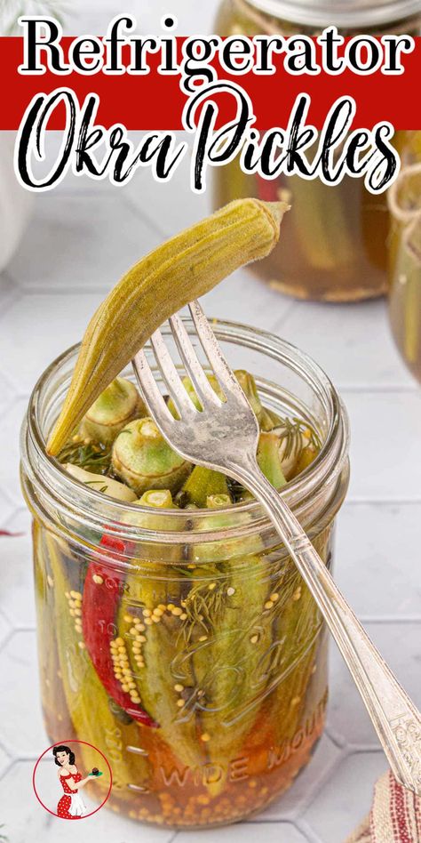 Pickled Okra Recipe, Pickled Okra Recipes, Pickled Things, Easy Pickling Recipes, Pickle Recipes Homemade, Okra Recipe, Restless Chipotle, Pickled Okra, Home Canning Recipes