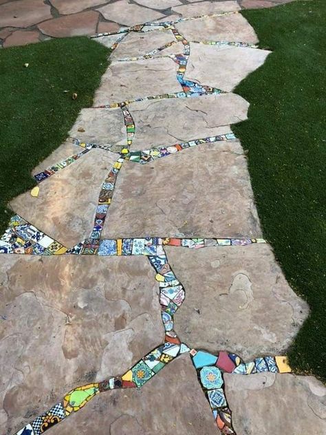 Garden Yard Ideas, Mosaic Garden, Outdoor Ideas, Backyard Landscaping Designs, Outdoor Projects, Garden Paths, Dream Garden, Yard Landscaping, Walkway