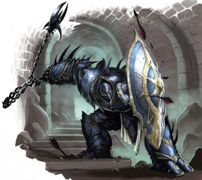 Shield Knight (3.5e Prestige Class) - D&D Wiki Warforged Juggernaut, Dungeons And Dragons Characters, Fantasy Monster, Fantasy Armor, Wizards Of The Coast, Fantasy Rpg, Medieval Fantasy, Dnd Characters, Character Portraits