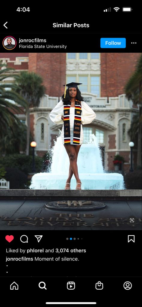 Snhu Graduation Pictures, University Graduation, Graduation Poses, Moment Of Silence, Graduation Picture Poses, Florida State University, Grad Photoshoot, Grad Pics, Law School