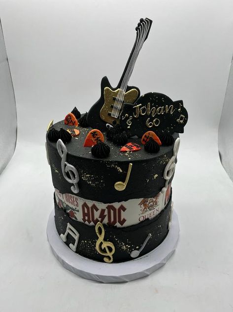 Acdc Birthday Cake, Music Cake Ideas, Rock And Roll Birthday Party, Rock And Roll Birthday, Best Mac N Cheese Recipe, Music Cakes, Rockstar Birthday, Dance Cakes, Rockstar Birthday Party