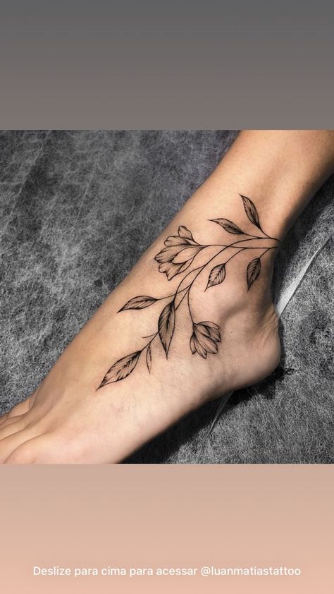 #OwlTattoo #CuteOwlTattoo #OwlInk #OwlTattooDesign #OwlTattooArt #InkedOwls #OwlTattooIdeas #OwlTattooLove #TattooInspiration #AnimalTattoos Floral Vine Ankle Tattoo, Wrap Around Leg Tattoo Women Vine, Delicate Foot Tattoos For Women, Vine Tattoos Ankle, Bird Foot Tattoo, Top Of The Foot Tattoos, Feminine Foot Tattoos, Wrap Around Ankle Tattoo Flowers, Ankle Flower Tattoo Wrap Around