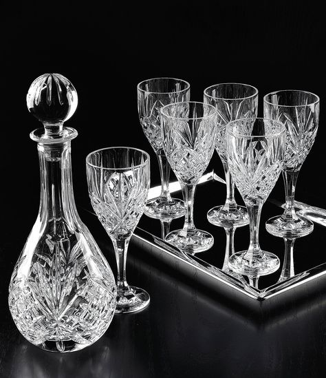 Shop for Godinger Dublin Diamond-Cut Crystal 8-Piece Wine Set at Dillard's. Visit Dillard's to find clothing, accessories, shoes, cosmetics & more. The Style of Your Life. Vase Deco, Crystal Stemware, Crystal Wine Glasses, Wine Set, Decanter Set, Crystal Decanter, Crystal Glassware, Wine Goblets, Waterford Crystal