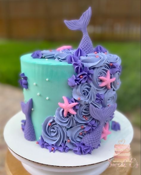 Sweets Cake, Mermaid Food, Mermaid Tail Cake, Lavender Cake, Candy Cakes, Green Mermaid, Mermaid Cakes, Bday Cake, Teal And Pink