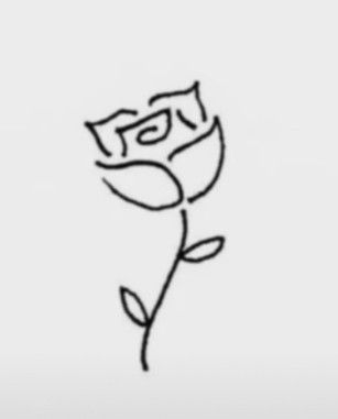 Love Flower Drawing, Flowers Rose Drawing, Heart Drawing Cute Simple Aesthetic, Easy Drawings Heart, Cute Heart Drawings Doodles, Love Simple Drawing, Heart Drawings Easy, Easy To Draw Rose, How To Draw A Rose Easy