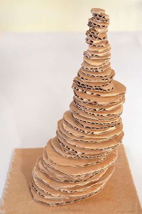 Make a Stacked Cardboard Sculpture - an epicly cool art activity for kids Cardboard Sculptures, Cardboard Art Sculpture, Sculpture Lessons, Cardboard Sculpture, Sculpture Projects, Sculpture Ideas, Cardboard Art, Art Activities For Kids, School Art Projects