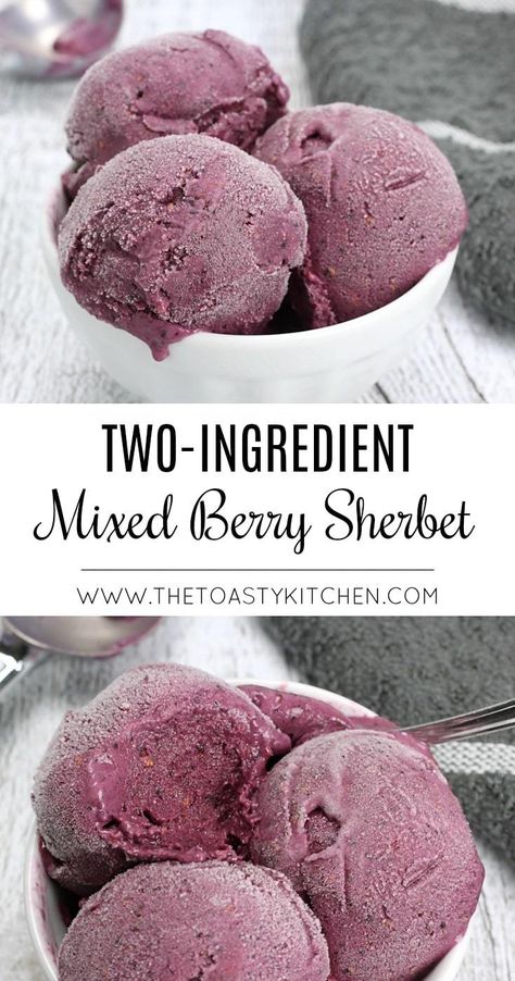 Recipes With Frozen Fruit, Berry Sorbet Recipe, Fruit Sorbet Recipe, Sherbet Recipes, Frozen Treats Recipes, Cowabunga Dude, Coconut Sorbet, Sorbet Recipe, Sorbet Ice Cream