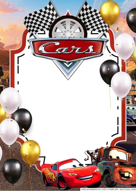 FREE Editable Disney Cars Birthday Invitations Car Birthday Invitations Free, Boy Birthday Pictures, Cars Birthday Invitations, Disney Cars Birthday, Cars Theme Birthday Party, Bday Invitations, Dragon Birthday, Disney Invitations, Race Car Birthday