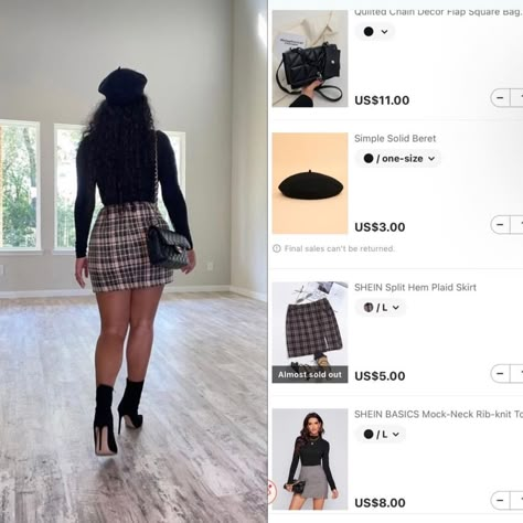 Shein Thanksgiving Outfit, Black Shein Outfits, Shein Church Outfits, Baddie Shein Outfits Winter, Shein Recreation Outfits, Winter Shein Outfits, Shein Fits Baddie, Cute Shein Outfits, Outfit Ideas From Shein