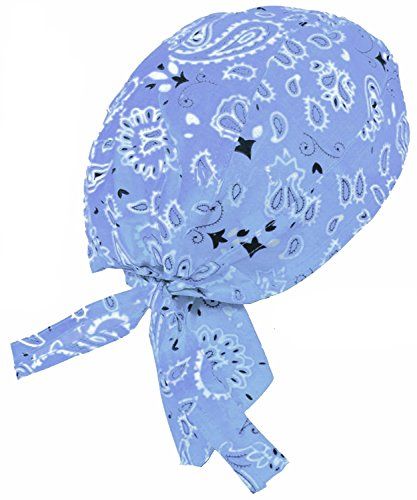 KaiCran Light Blue Paisley Do-Rag Bandana Skull Cap Doo Du Rag Cap Headwrap Hat Bandana Hair Wrap, Disney Inspired Cocktails, Du Rag, Do Rag, Doo Rag, Blue Bandana, Blue Skulls, Chemo Hat, Bandana Hairstyles