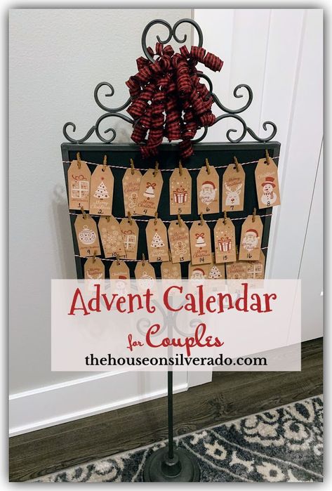 Fun, easy activities for you and your partner to celebrate the spirit of the season together. Advent Calendar Fillers, Advent Calendar For Couples, Advent Calendar Ideas Diy, Fun Christmas Party Ideas, Advent Calendar Ideas, Listen To Christmas Music, Cool Calendars, Christmas Craft Projects, Diy Advent Calendar