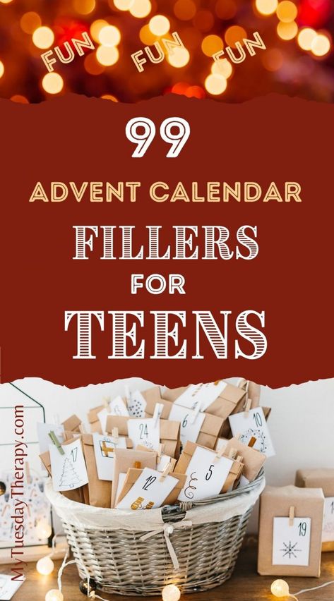 99 Advent Calendar Fillers for Teenagers - Countdown to Christmas! Advent Calendar Fillers, Natal, Fun Advent Calendar, Cool Advent Calendars, Homemade Advent Calendars, Christmas Advent Calendar Diy, Advent Calendar Gifts, Gifts Homemade