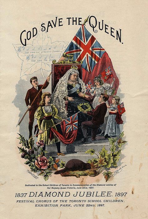 Queen Victoria's Diamond Jubilee: Program (1897) | by Toronto Public Library Special Collections                                                                                                                                                      More Queen Victoria Family, Queen Victoria Prince Albert, Victoria Reign, Rule Britannia, God Save The Queen, Istoria Artei, Victorian Times, Kingdom Of Great Britain, English History