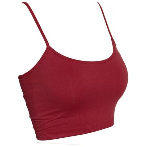 TheMogan Women's Spaghetti Strap Tank Top Crop Cami Bra - Burgundy -... ($3.99) ❤ liked on Polyvore featuring tops, shirts, red tank, red camisole, cropped camisoles, burgundy shirt and spaghetti strap crop top Crop Top Png, Crop Tops Shirts, Red Cami, Spaghetti Strap Shirt, Burgundy Crop Top, Red Camisole, Burgundy Shirt, Cami Bra, Spaghetti Strap Crop Top