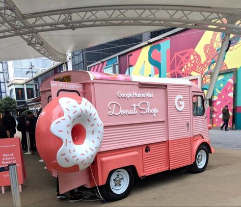 Google Mini Donut Shop pop-up tour Event Tech, London Tours, Mini Donuts, Donut Shop, White City, Google Home Mini, Creative Agency, Sport Event, Event Venues