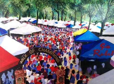 The Grove at Ole Miss The Grove Ole Miss, Formal Cooler Ideas, Hotty Toddy, Sports Personality, College Town, Ole Miss, The Grove, Grad Parties, Learn To Paint