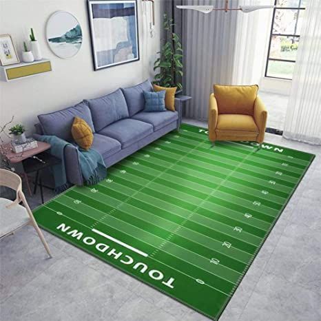 Home Area Runner Rug Pad American Football Field Background with Artificial Turf Soccer Field Thickened Non Slip Mats Doormat Entry Rug Floor Carpet for Living Room Indoor Outdoor Throw Rugs Football Field Background, American Football Field, Football Rug, Field Background, Porch Rug, Carpet For Living Room, Artificial Turf, Door Rugs, Floor Carpet