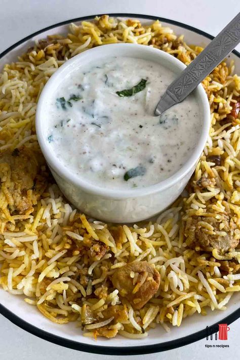 How to make raita for biryani |Biryani raita recipe | tips n recipes Biryani Raita Recipe, Raita Recipe Indian For Biryani, Raita Recipe Indian, Wedding Foods, Raita Recipe, Cucumber Dip, Cucumber Raita, Veg Biryani, Sauce For Rice