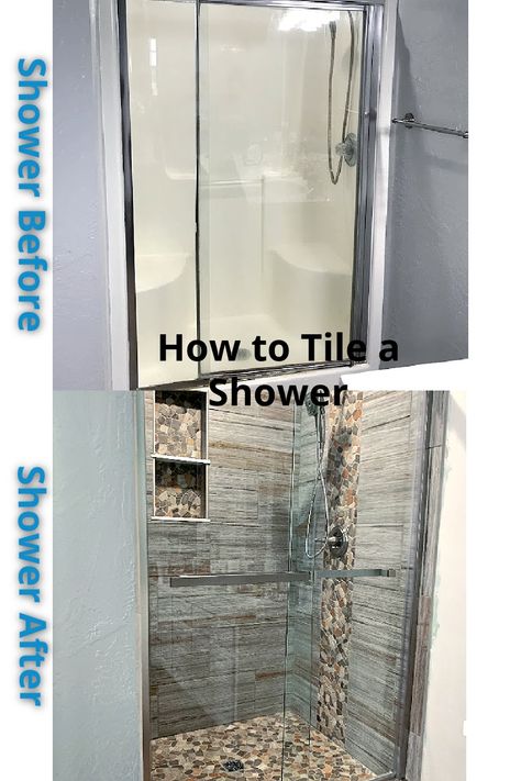 Removing Shower Insert, Diy Shower Insert Update, How To Remove Shower Insert, Prefab Shower Stall Makeover, Main Bathroom Makeover, Retile Shower Diy, Remove Shower Insert, Replace Shower Insert With Tile, Easy Diy Shower Remodel