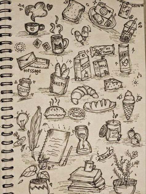 Classic Drawing Ideas, Korean Doodle Art, Sketchbook Art Journal Sketches Easy, Art & Literature, Sketch Book Ideas Easy Doodles, Sketchbook Art Journal Aesthetic, Book Drawing Aesthetic, Journal Drawings Aesthetic, Easy Doodle Art Simple Aesthetic