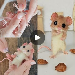 283K views · 5.2K reactions | This artist creates adorable needle felted animals ! 🧵🐭 | This artist creates adorable needle felted animals ! 🧵🐭 | By Simple | Facebook Needle Felted Animals Tutorial, Felting Projects For Beginners, Needle Felting Animals, Needle Felted Mouse, Felting Ideas, Needle Felting Tutorials, Felt Mouse, Felted Animals, Felting Tutorials