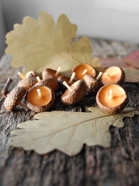 Acorn Candles Woodland Wedding Favors, Acorn Candle, Cinnamon Scented Candles, Acorn Decorations, Fruit Candles, Baby Shower Candles, Rustic Table Decor, Vanilla Scented Candles, Autumn Candle