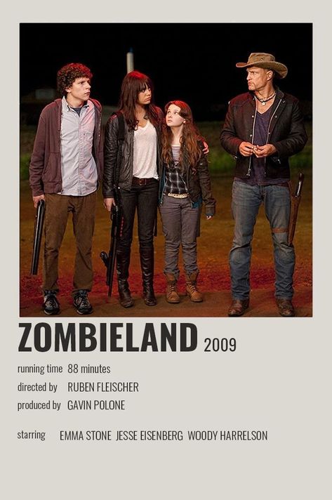 Zombieland Movie, Movie Poster Polaroid, Movie Minimalist, Album Prints, Poster Polaroid, Polaroid Movie Poster, Film Polaroid, Posters Minimalist, Movie Wall