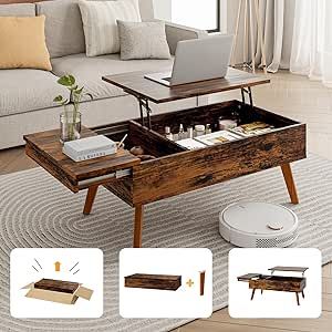 Table Installation, Coffee Table Living Room Modern, Table With Hidden Storage, Lift Up Coffee Table, Space Coffee, Modern Wood Coffee Table, Coffee Table For Living Room, Coffee Center, Lift Table