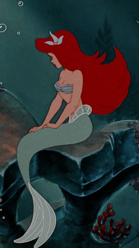 Red Aesthetic Disney, Aesthetic Ariel, The Little Mermaid Aesthetic, Ariel Core, Little Mermaid Aesthetic, Ariel Icon, Ariel Aesthetic, Ariel Wallpaper, Little Mermaid Wallpaper