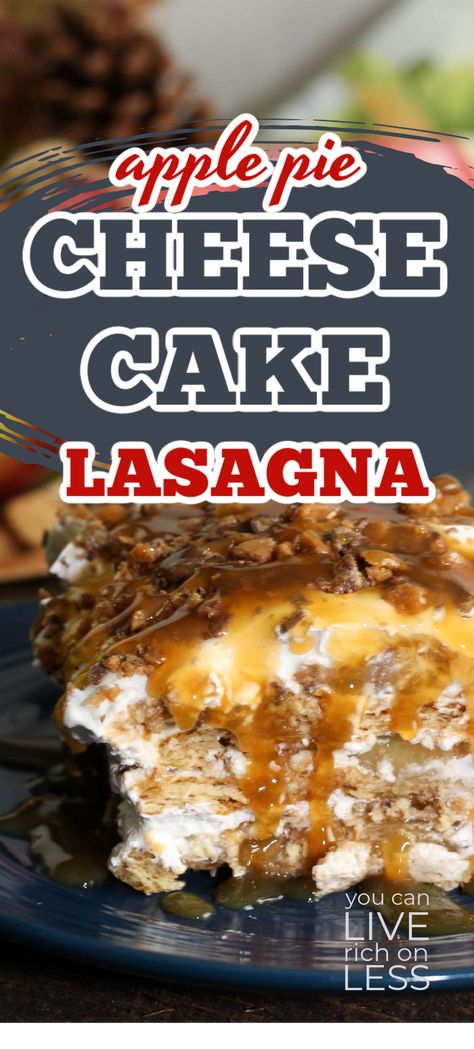 No Bake Apple Pie Lasagna, No Bake Apple Pie, Cake Mix Biscotti Recipe, Cheesecake Lasagna, Apple Pie Cheesecake, Easy To Make Recipes, Gluten Free Bars, Gone In 60 Seconds, Vegan Pumpkin Spice