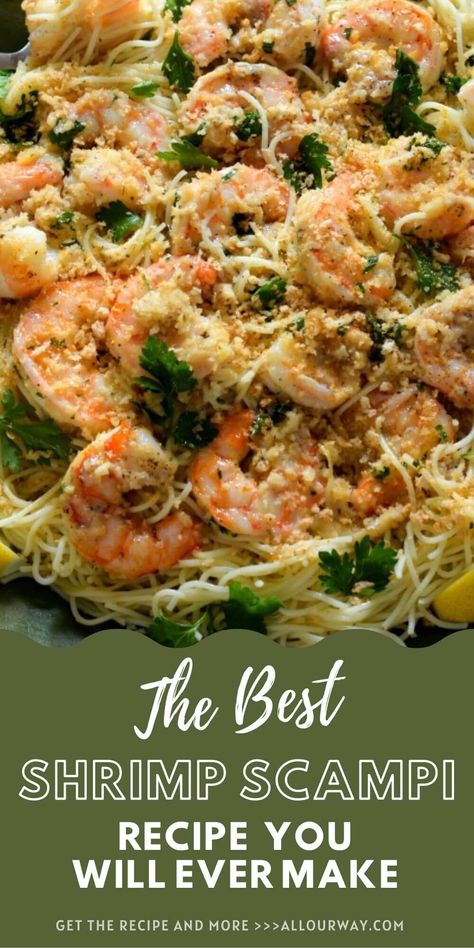 Our shrimp scampi recipe uses a few kitchen tricks to ensure that the shrimp is juicy and tender with enough sauce to flavor the angel hair pasta. The shrimp is brined and then poached in the wine stock sauce. Slice the garlic, so the sauce is not bitter or grainy. A satisfying seafood pasta dish that is easy enough for a weeknight but tastes special enough for company Essen, Best Shrimp Scampi, Slow Cooker Ravioli Lasagna, Best Shrimp Scampi Recipe, Slow Cooker Ravioli, Easy Shrimp Scampi Recipe, Slow Cooker Scalloped Potatoes, Green Bean Casserole Crock Pot, Seafood Pasta Dishes