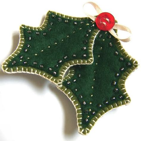 800 Felt Stuff Ideas 8A9 Poinsettia Ornaments, Felt Holly, Christmas Decorations Sewing, Diy Felt Christmas, Diy Felt Christmas Ornaments, Handmade Felt Ornament, Felt Ornaments Patterns, Felt Crafts Christmas, Christmas Sewing Projects