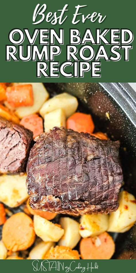 Whether you're a seasoned cook or just starting out in the kitchen, this oven-baked rump roast recipe takes it to another level. Baked Rump Roast, Oven Roasted Beef Rump Roast, Bottom Round Roast Recipes Oven, Cooking A Rump Roast In The Oven, Rump Roast In The Oven Pioneer Woman, Oven Rump Roast Recipes, Bottom Rump Roast Recipes, Dutch Oven Rump Roast, Rump Roast In Dutch Oven