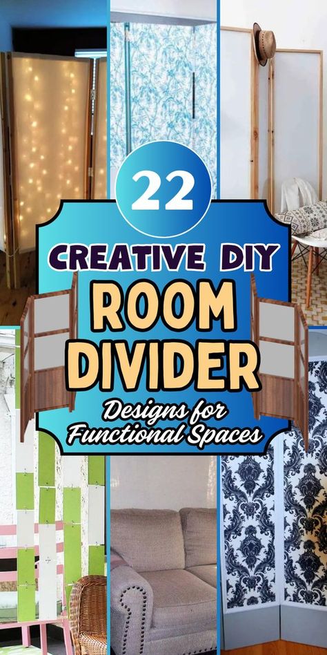 Create privacy and style with these easy-to-make DIY room dividers, perfect for any room. Closet Door Room Divider, Diy Room Partions Ideas, Cheap Room Dividers Diy, Room Separator Ideas Hang Curtains, Curtain Separation Room Dividers, Curtain Room Divider Diy, Diy Room Divider Ideas, Temporary Wall Divider, Cardboard Room Divider