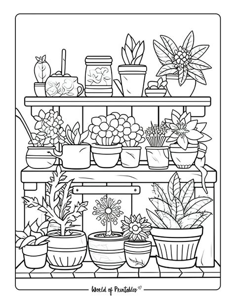 Garden Coloring Pages, Garden Coloring, Adult Coloring Books Printables, Cartoon Coloring, Detailed Coloring Pages, Free Adult Coloring Pages, Printable Adult Coloring Pages, Online Coloring Pages, Coloring Pages For Adults