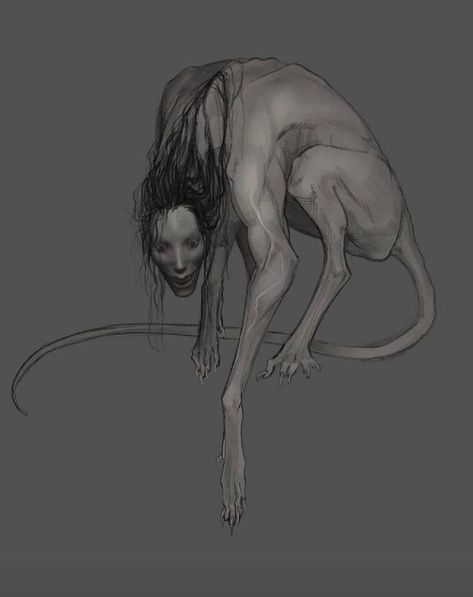 Body Horror Creature Design, Humaniod Monster Concept Art, Body Horror Concept Art, Horror Creatures Art, Body Horror Monster Concept Art, Body Horror Character Art, Creepy Creature Design, Body Horror Art Ideas, Horror Monster Design