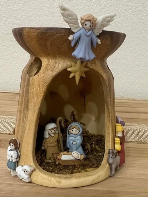 Dollar Tree Nativity, Snack Crafts, Dollar Tree Candle Holders, Dollar Tree Candles, Dollar Tree Crafts Diy, Nativity Ideas, Cute Candle, Diy Nativity, Casey Jones