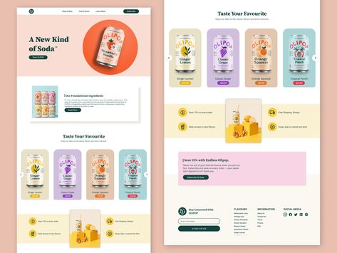 soda website design :: Behance Ux Typography, Flight Booking App, Soda Brands, Pickle Jar, Flight Booking, Drinks Brands, Booking App, Pickle Jars, Design Ui