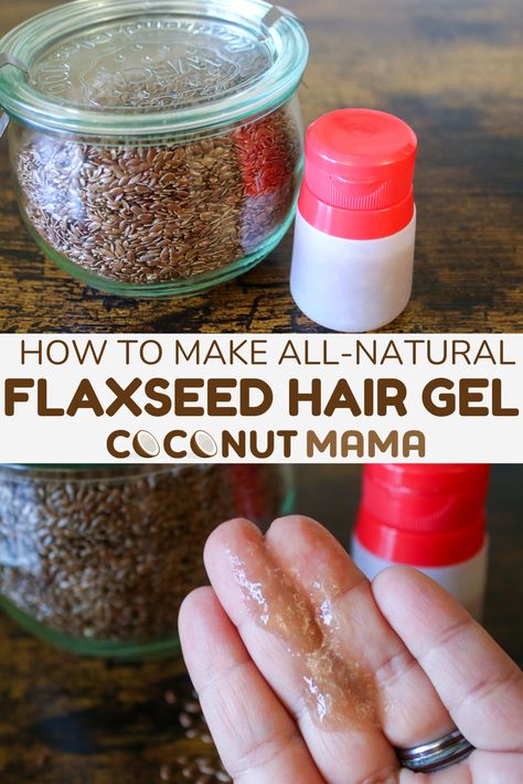 Learn how to make homemade flaxseed gel for hair at home with this simple DIY! This hair gel works great to keep hair in place without leaving it feeling stiff or sticky. Flaxseed Gel For Hair, Simple Natural Hairstyles, Diy Flaxseed Gel, Flaxseed Hair Gel, Homemade Hair Gel, Gel For Hair, Herbs For Hair Growth, Natural Hairstyles For Black Women, Natural Hair Gel